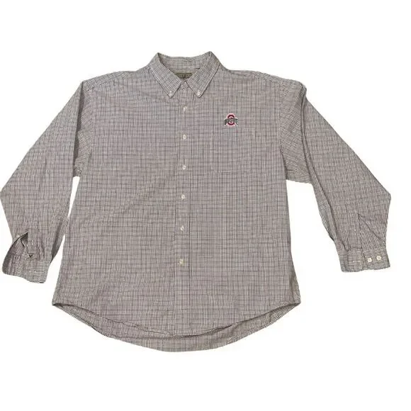 Ohio State Buckeyes Men’s Long Sleeve Checked Shirt – Size XXL - Picture 7 of 9